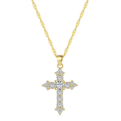 [Love Aura]Delicate Cross Shape Necklace