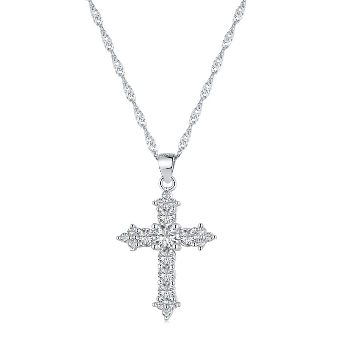 [Love Aura]Delicate Cross Shape Necklace