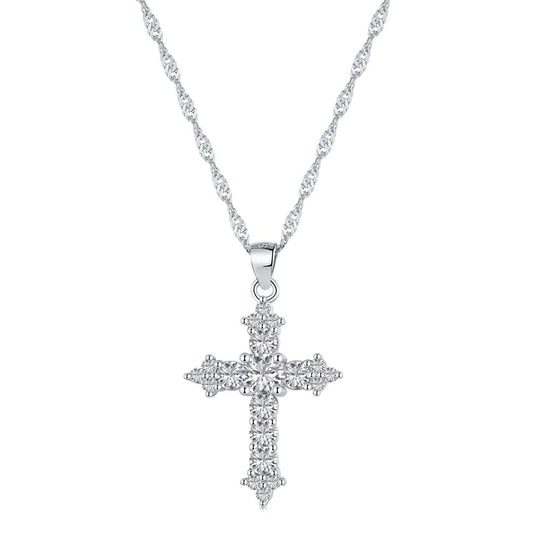 [Love Aura]Delicate Cross Shape Necklace