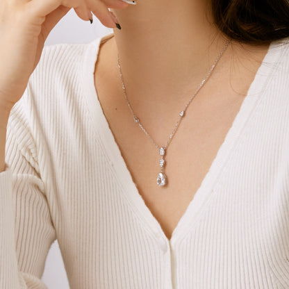 [Love Aura]Dazzling Pear Cut Necklace