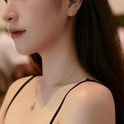 [Love Aura]Delicate Radiant Oval Cut Daily Earrings