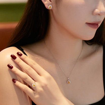 [Love Aura]Delicate Radiant Oval Cut Daily Earrings