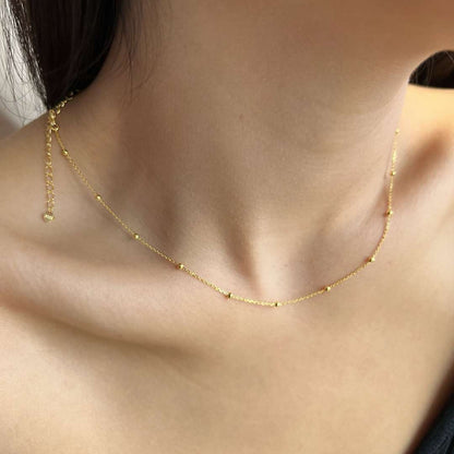 [Love Aura]Small Bead Clavicle Chain Simple Necklace