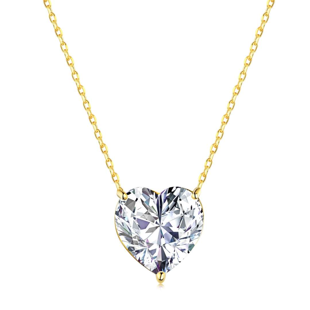 [Love Aura]6.0 carat Radiant Heart Shape Necklace