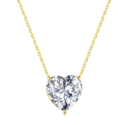 [Love Aura]6.0 carat Radiant Heart Shape Necklace