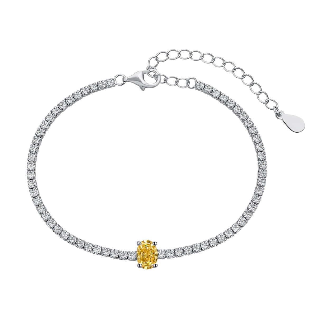 [Love Aura]0.75 Carat Exquisite Oval Cut Daily Bracelet
