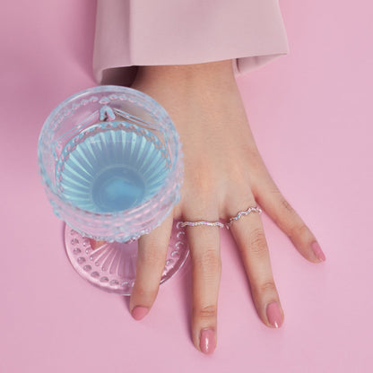 [Love Aura]Ornate Vibrant Round Cut Daily Ring