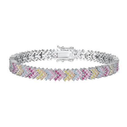 [Love Aura]Ornate Sparkling Round Cut Party Bracelet