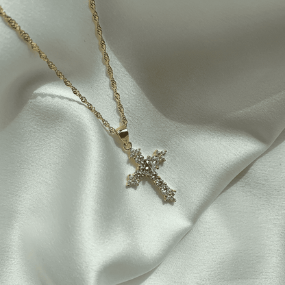 [Love Aura]Delicate Cross Shape Necklace