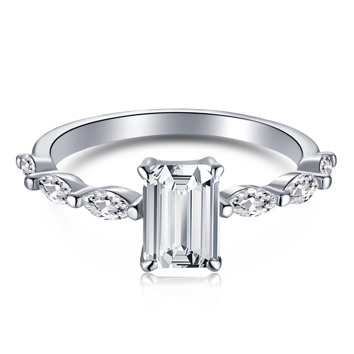 [Love Aura]1.0 Carat Dainty Resplendent Radiant Cut Daily Ring