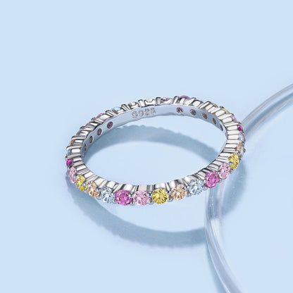 [Love Aura]Elegant Vivid Round Cut Daily Ring