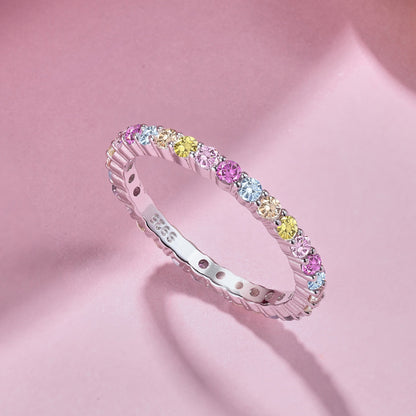 [Love Aura]Elegant Vivid Round Cut Daily Ring