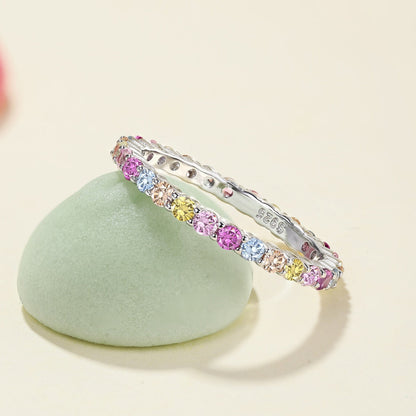 [Love Aura]Elegant Vivid Round Cut Daily Ring