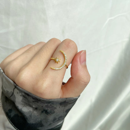 [Love Aura]Eternity Moon & Star Ring