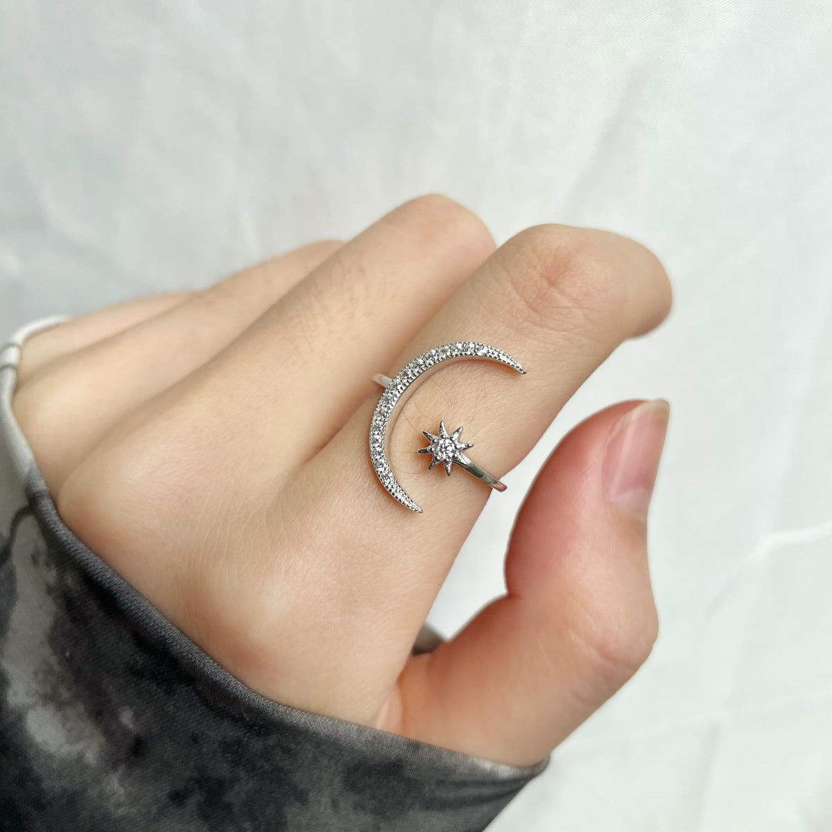 [Love Aura]Eternity Moon & Star Ring
