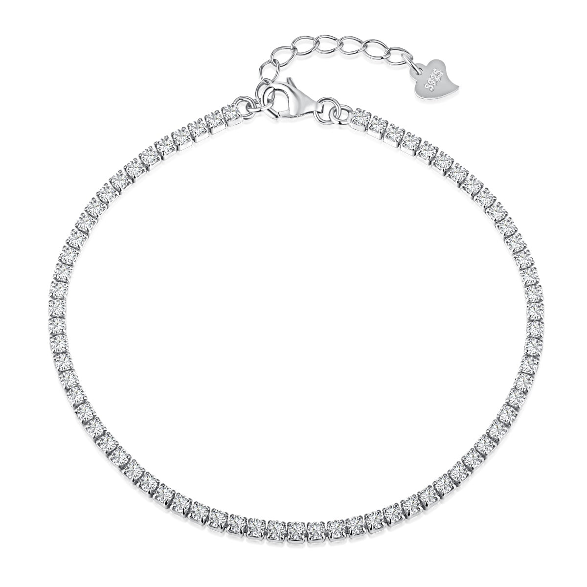 [Love Aura]Radiant Shinning Princess Cut Tennis Bracelet