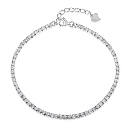 [Love Aura]Radiant Shinning Princess Cut Tennis Bracelet