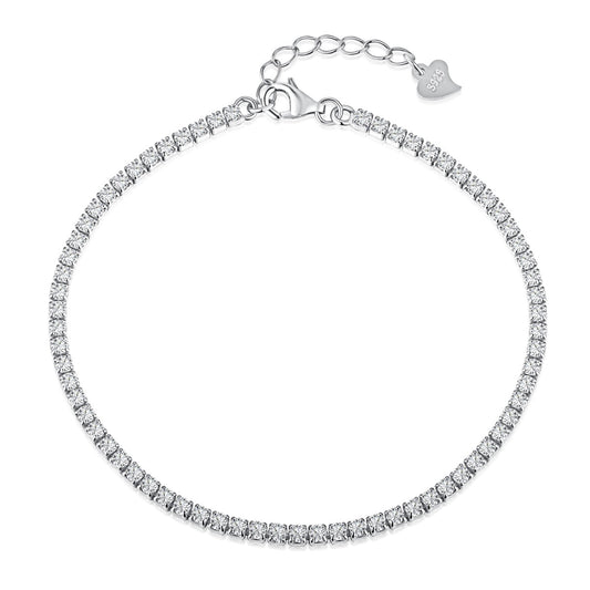 [Love Aura]Radiant Shinning Princess Cut Tennis Bracelet