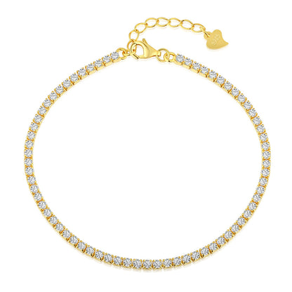 [Love Aura]Radiant Shinning Princess Cut Tennis Bracelet