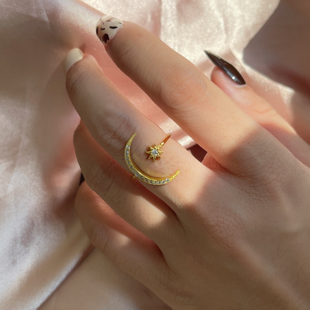 [Love Aura]Eternity Moon & Star Ring