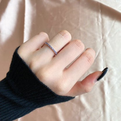 [Love Aura]Delicate Sparkling Round Cut Daily Ring