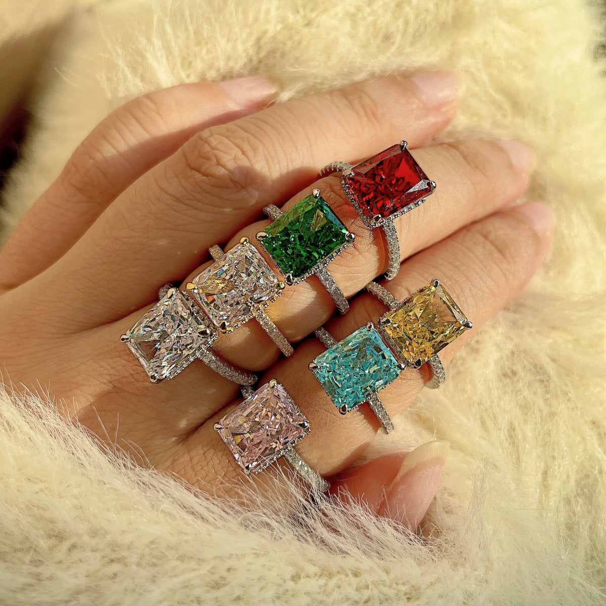 [Love Aura]4.0 Carat Luxurious Engagement Ring