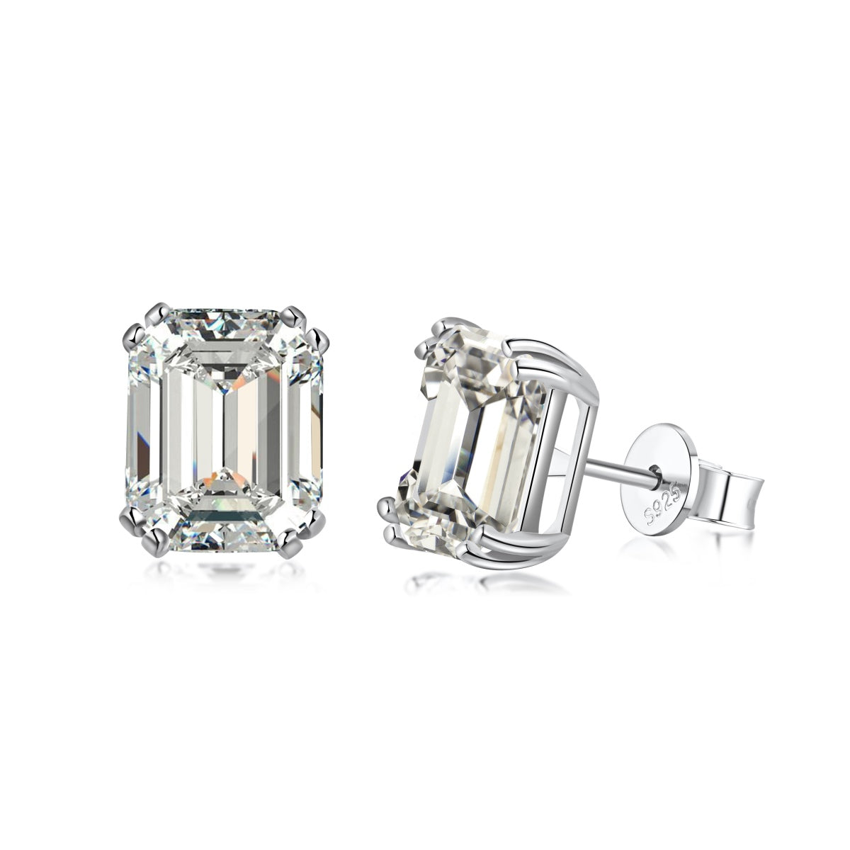 [Love Aura]Dazzling Square Shape Earrings