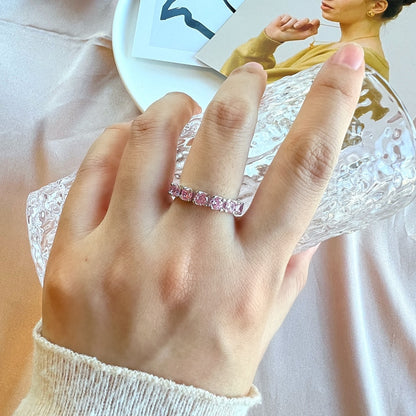[Love Aura]Eternity Round Cut Tennis Ring