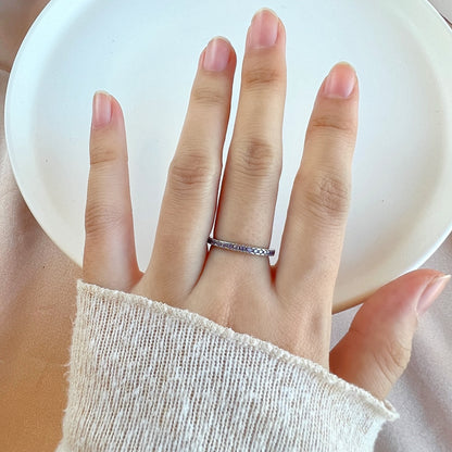 [Love Aura]Delicate Sparkling Round Cut Daily Ring