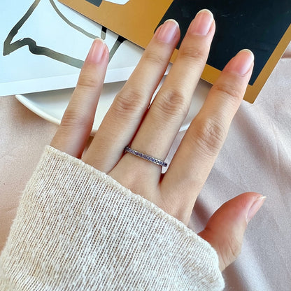 [Love Aura]Delicate Sparkling Round Cut Daily Ring