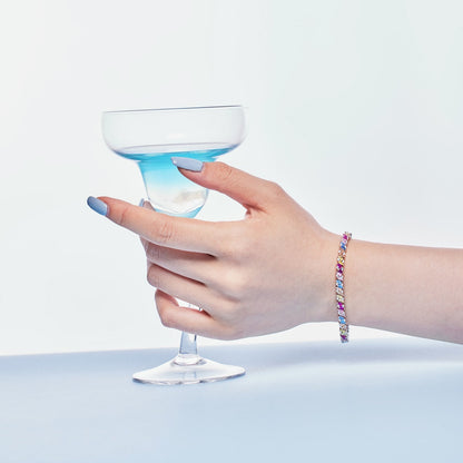 [Love Aura]Ornate Sparkling Multi Cut Party Bracelet