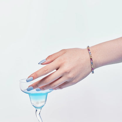 [Love Aura]Ornate Sparkling Multi Cut Party Bracelet