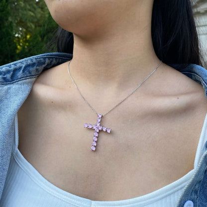 [Love Aura]Radiant Cross Shape Necklace