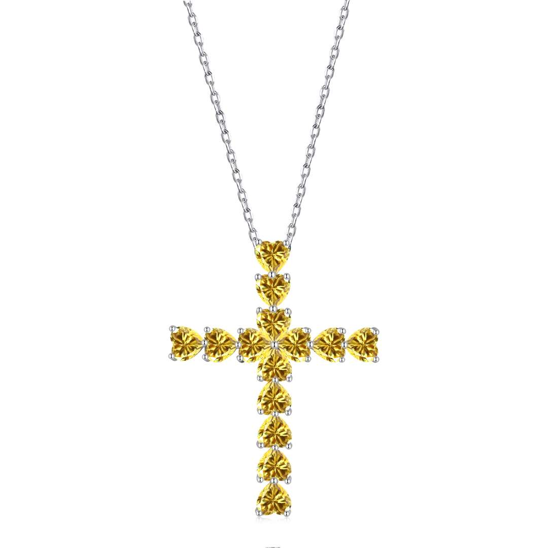 [Love Aura]Radiant Cross Shape Necklace
