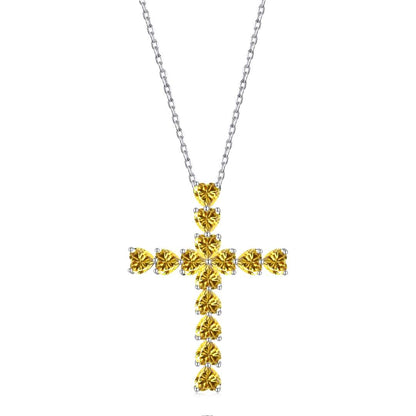 [Love Aura]Radiant Cross Shape Necklace