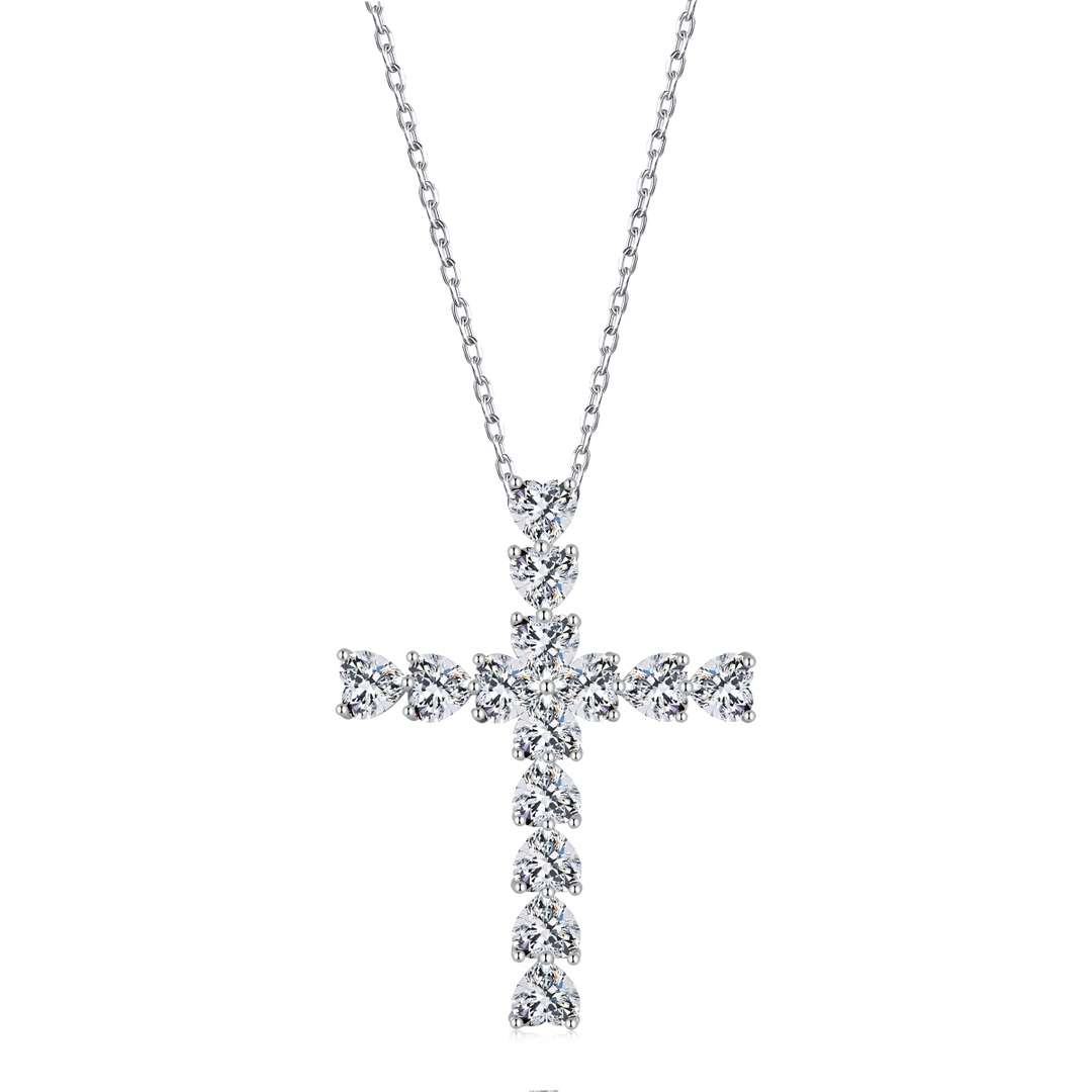 [Love Aura]Radiant Cross Shape Necklace