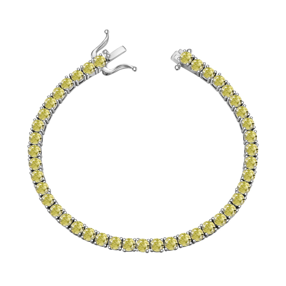 [Love Aura]Ornate Dazzling Round Cut Tennis Bracelet
