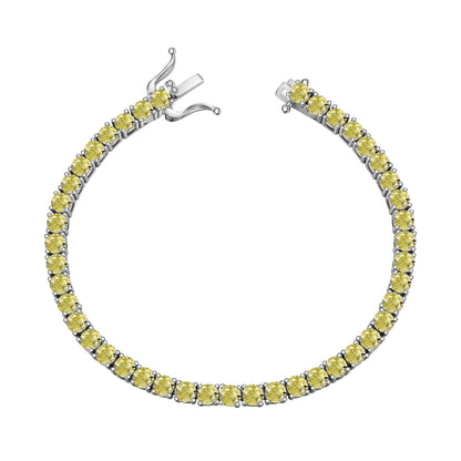 [Love Aura]Ornate Dazzling Round Cut Tennis Bracelet