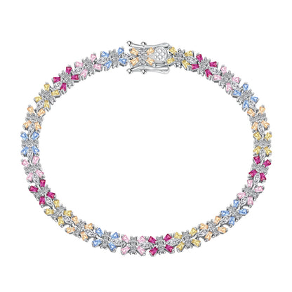 [Love Aura]Radiant Colorful Emerald Cut Party Bracelet