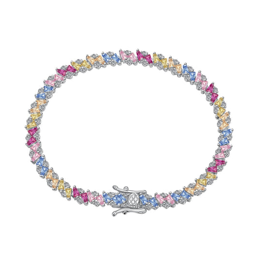 [Love Aura]Ornate Sparkling Multi Cut Party Bracelet