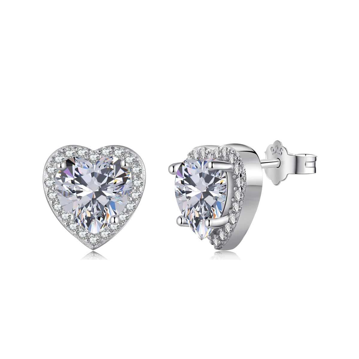 [Love Aura]Sparkling Heart Shape Lover Earrings