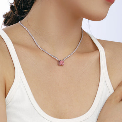 [Love Aura]4.0 Carat Elegant Radiant Cut Necklace