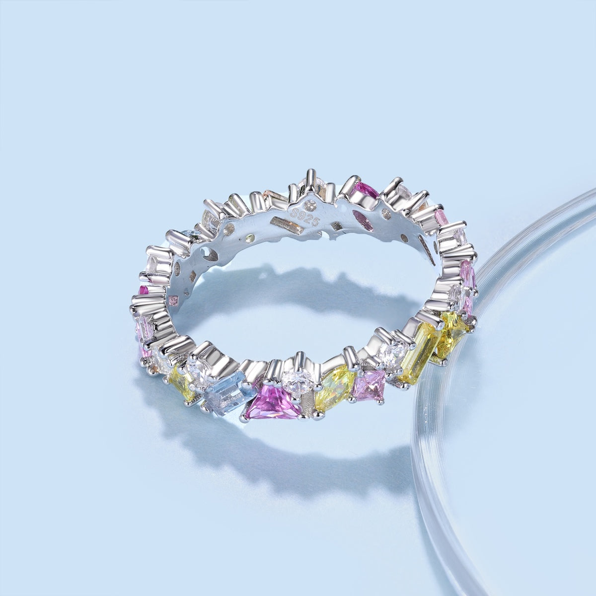[Love Aura]Dazzling Polychromatic Multi cut Daily Ring