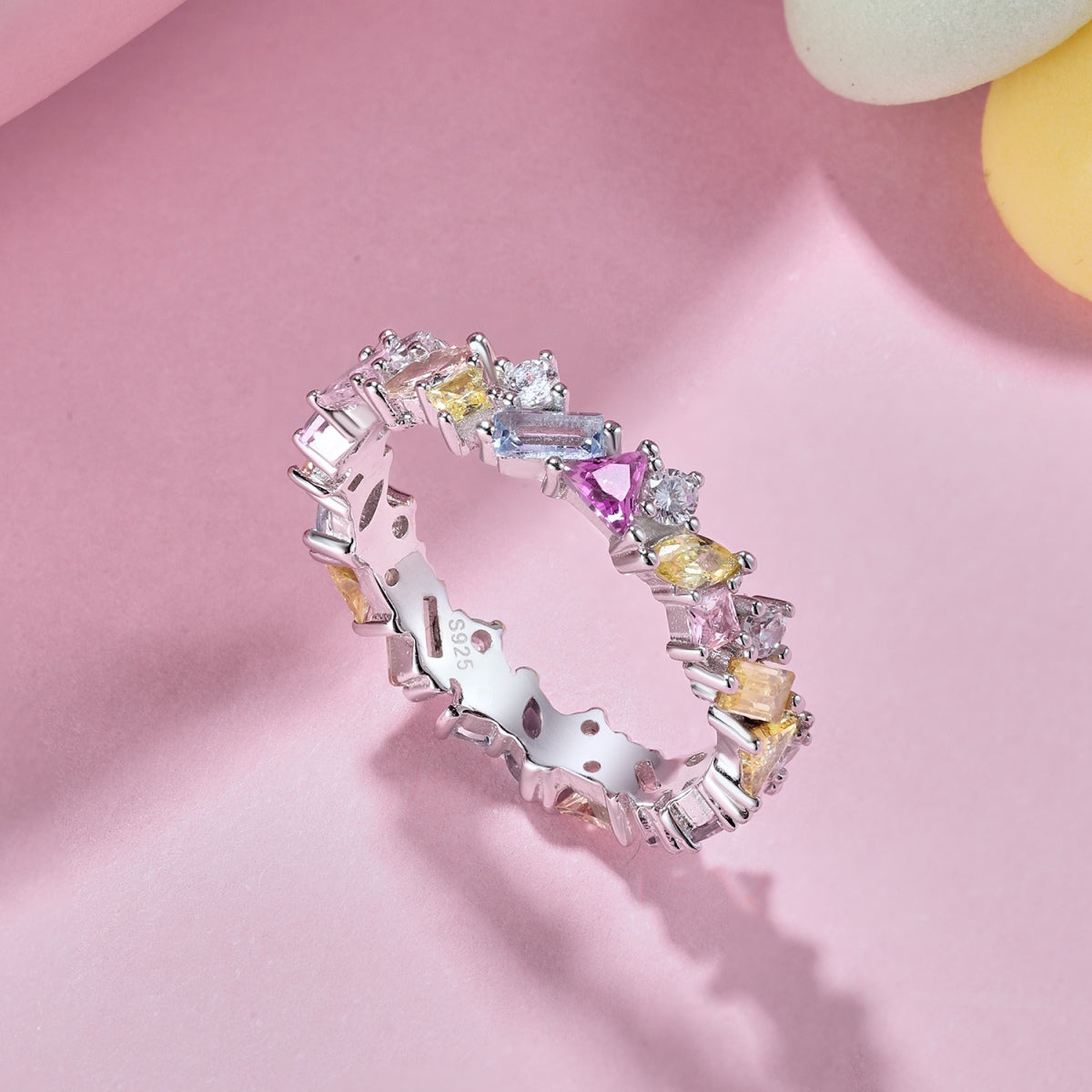 [Love Aura]Dazzling Polychromatic Multi cut Daily Ring