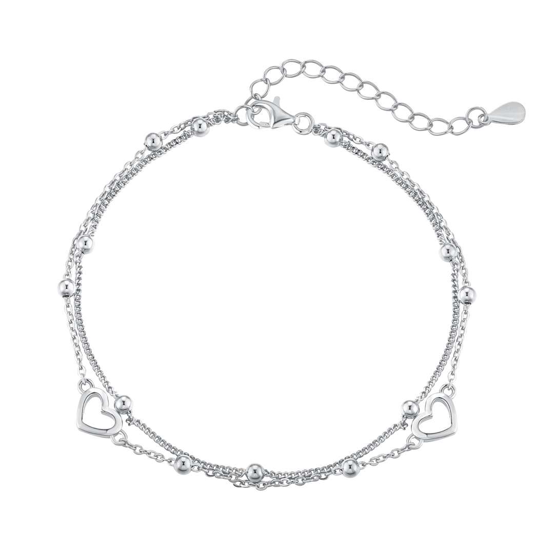 [Love Aura]Dainty Double Layer Love Heart Bracelet