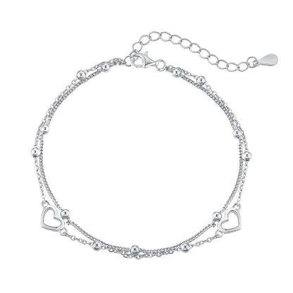 [Love Aura]Dainty Double Layer Love Heart Bracelet