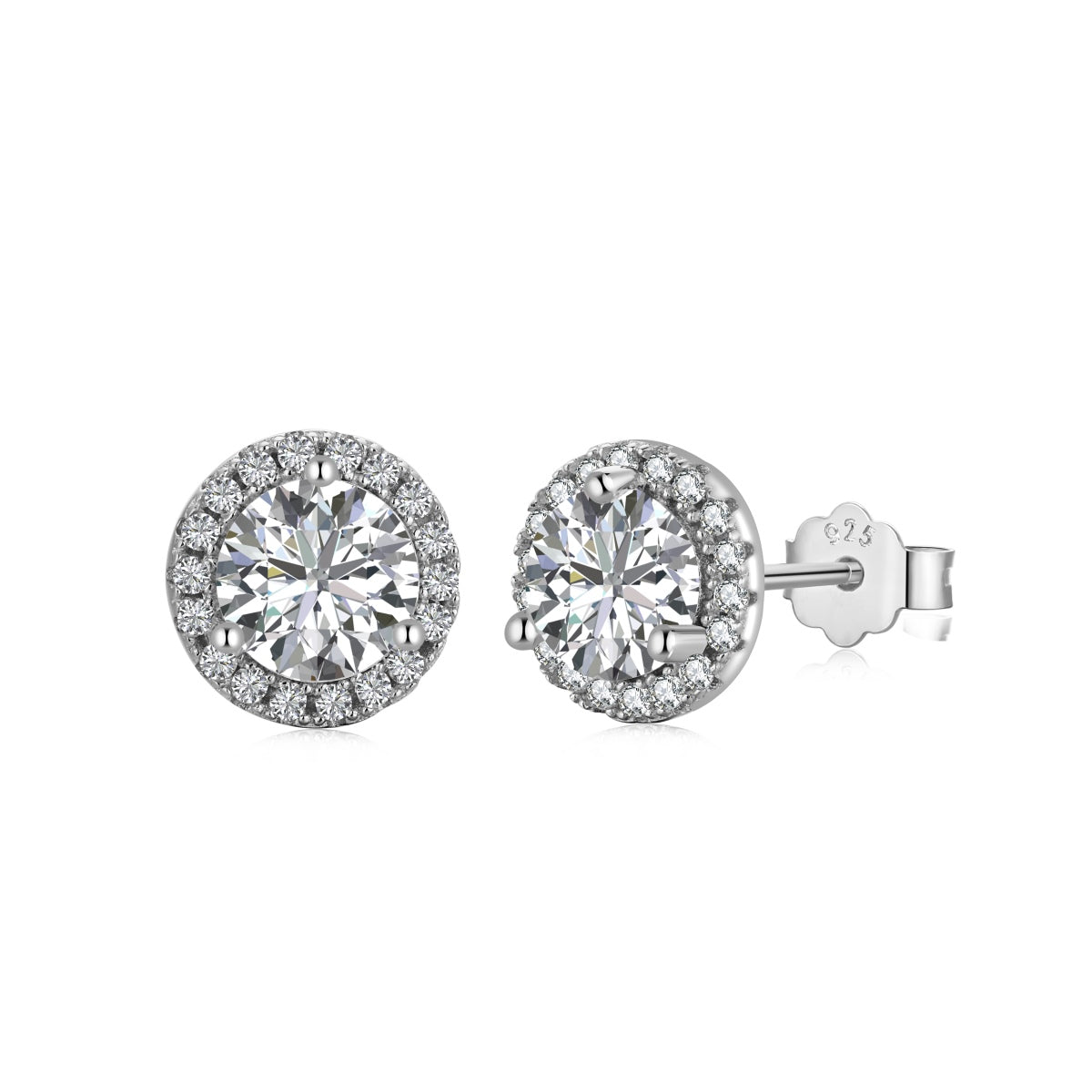 [Love Aura]Classic Princess Round Shape Earrings