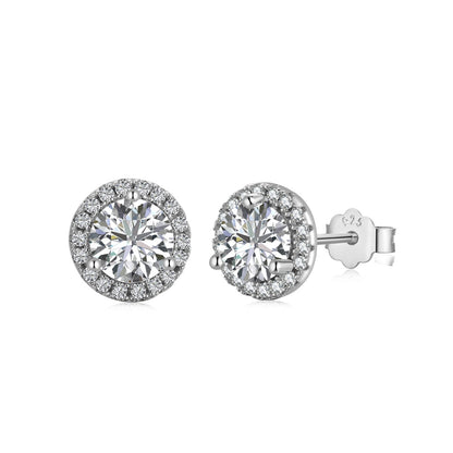 [Love Aura]Classic Princess Round Shape Earrings