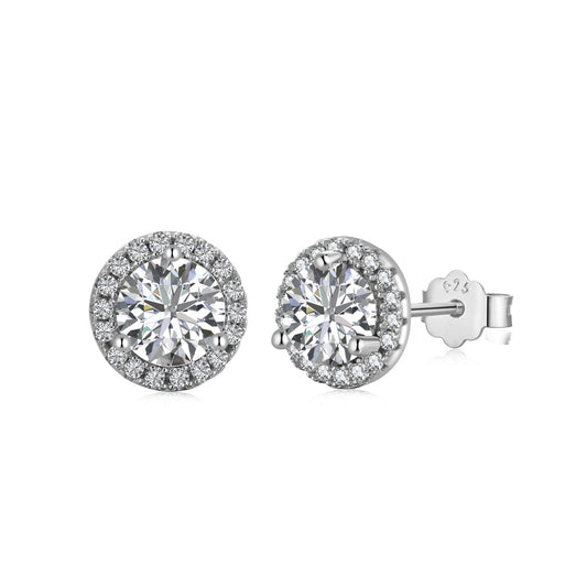 [Love Aura]Classic Princess Round Shape Earrings
