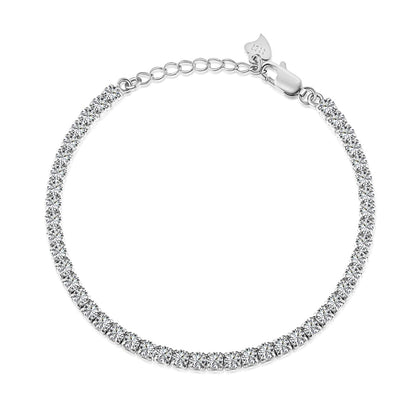 [Love Aura]Sparkling Round Cut Daily Bracelet